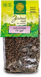 Shennun Чай зеленый Молочный Гу Шу, 200г с домиком