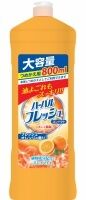 040757 "Mitsuei" Концентрированное средство для мытья посуды, овощей и фруктов с ароматом апельсина 800мл 1/12