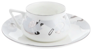 Кофейная пара Императорский фарфоровый завод форма Билибина  рисунок Крокус