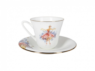 ЧАШКА С БЛЮДЦЕМ чайная, серия Сад, Принцесса Аврора