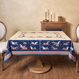 СКАТЕРТЬ "PASSAGE" 140Х300СМ ,БЕЖЕВЫЙ,100% ХЛОПОК С ПРОПИТКОЙ,ТВИЛ