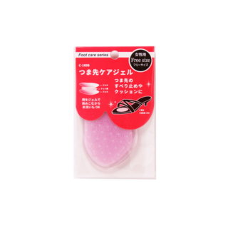 016083 "FUDO KAGAKU" Гелевые противоскользящие подушечки для обуви под стопу, уменьшающие давление при ходьбе (светлые), 1/300