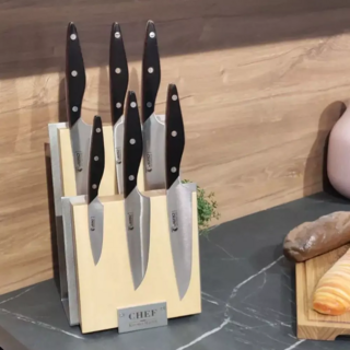 CH-001/NAT Подставка с магнитными держателями для 6-ти ножей (береза)