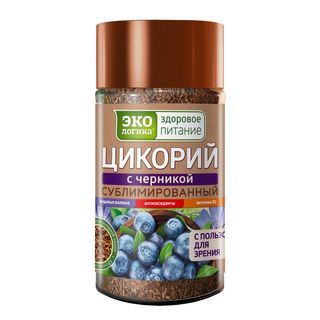 Цикорий Экологика с черникой, стеклянная банка, 85 гр