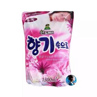 002527 "Sandokkaebi"  Кондиционер для белья «Цветочный» Soft Aroma Floral 1300 мл, мягкая упаковка 1/12