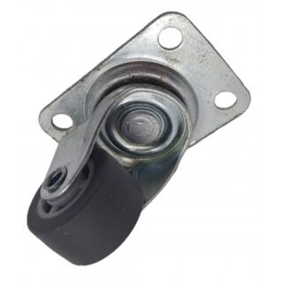 Колесо для тележек и мебели 25мм поворотное серая резина SC 11 GR