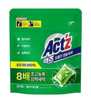 888847 "Pigeon" "ACT'Z" Концентрированный гель для стирки белья для стиральных машин  в капсулах 28 шт  1/8