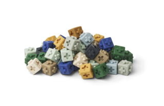 Набор строительных блоков Liewood, 50 шт, мульти микс с темно-синим