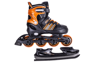 Коньки Fanatic роликовые/ледовые раздвижные со сменным шасси, р.38-41 (L)