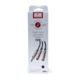 Аудиокабель Earldom ET-AUX201 3,5 mm M-2M 2 in 1 AUX Cable 1 Meter (черный)