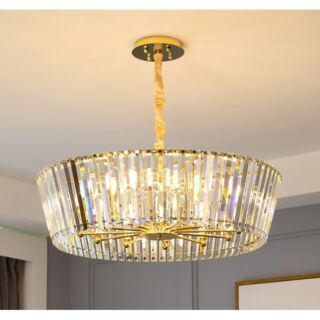 Люстра Lenardi диаметр 80 см, высота 22 см, кристаллы, нержавеющая сталь, арт. 299-256