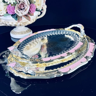 Набор из 2 овальных подносов Lenardi,36,5/44см  в подарочной упаковке, нержавеющая сталь, арт.151-017