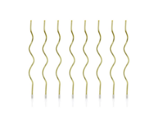 Свечи Party Deco "Золото", 8 шт