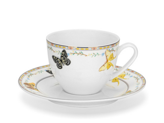 16380 FISSMAN Набор из 2-х чашек с блюдцами Vanessa 250мл / 15,8см (костяной фарфор)