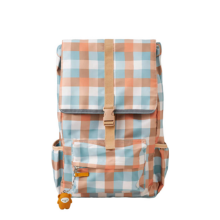 Рюкзак Fabelab "Cottage", синяя клетка, большой
