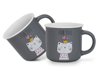 3715 FISSMAN Набор из 2-х кружек 380 мл FOR YOU (фарфор)
