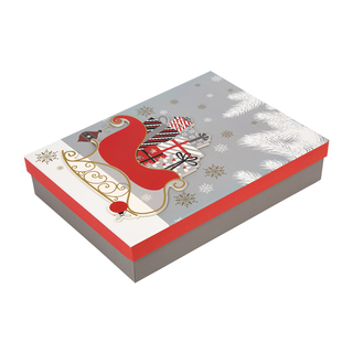 Подарочная коробка  GBOX-R65/2-01. 37х28х9 см.