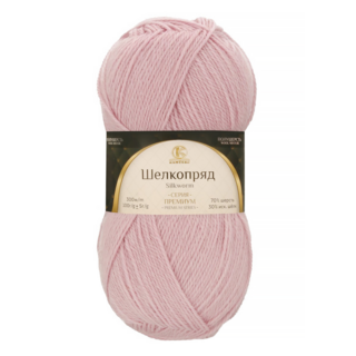 Пряжа Камтекс Шелкопряд, тон 075, светлая пудра, 100 гр, 300 м