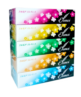 700505 "Kami Shodji" "ELLEMOI" "Elegance" Бумажные двухслойные салфетки 200шт (спайка 5 пачек) 1/12