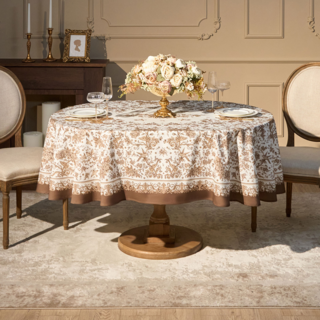 СКАТЕРТЬ ОВАЛЬНАЯ "ROYAL GARDEN" 160Х220 СМ ,БЕЛЫЙ, 100% ХЛОПОК, ТВИЛ, С ПРОПИТКОЙ