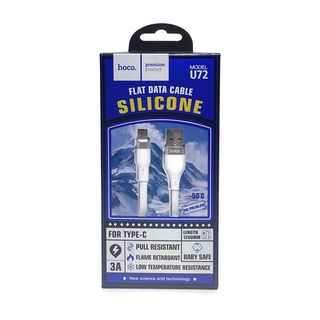 USB кабель HOCO U72 Forest Type-C, 1.2м, 2.4A, силикон (белый)