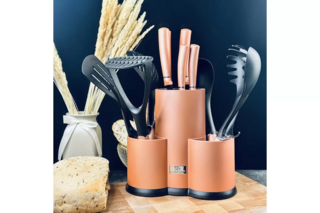 Набор ножей и кухонных принадлежностей Lenardi, нержавеющая сталь, 12 предметов, на подставке, в подарочной упаковке, арт. 196-032