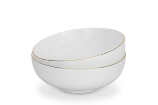 3658 FISSMAN Набор из 2 мисок FLOREE 20см /1600мл (фарфор)