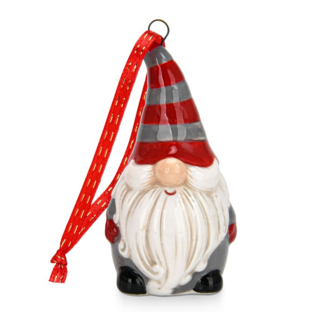 0417 FISSMAN Новогодняя елочная игрушка Гном 4х3,5см (доломит)
