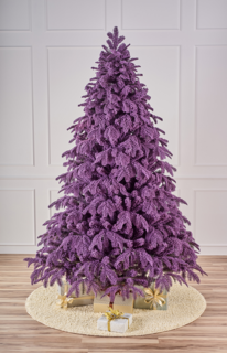 Ель заснеженная Max Christmas Сиреневая 2,5 м