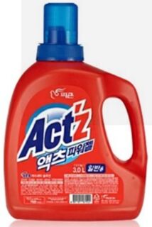 161544 "Pigeon" "ACT'Z" Концентрированный гель для стирки белья для стиральных  машин с вертикальной загрузкой (Сила ферментов) 3 л 1/4