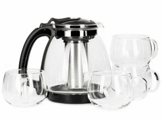 6390 FISSMAN Чайный набор 5пр. (стекло)