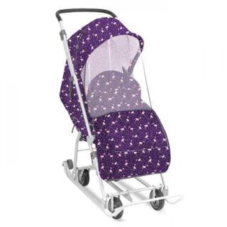 Санки Наши детки 3-1К фламинго сливовый 1/2 НДТ3-1К/5