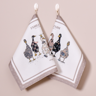 НАБОР ПОЛОТЕНЕЦ ИЗ 2-ХШТ"FAMILY FARM",40Х60СМ, 100% ХЛОПОК, КАПУЧИНО