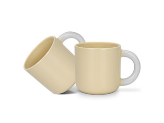 3742 FISSMAN Набор из 2-х кружек 360 мл YELLOW (фарфор)