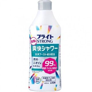 Гель-отбеливатель для стойких загрязнений LION Bright Strong Refreshing Shower, для предварительного и точечного нанесения, с антибактериальным эффектом, 400 мл