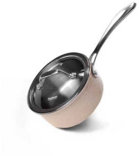 5460 FISSMAN Ковш BRIGITTE 16x7,5см / 1,4л со стеклянной крышкой (нерж.сталь)