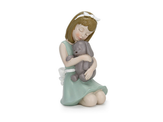 0283 FISSMAN Статуэтка "Девушка с собакой" 7х7х13см ( полирезин)