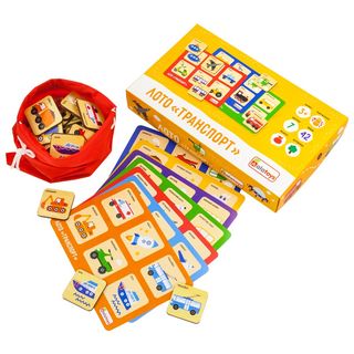 Лото Транспорт, развивающая игрушка для детей, арт. ЛТ13