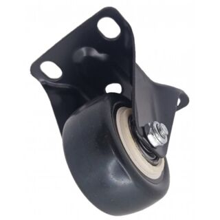 Колесо для тележек и мебели 40мм не поворотное черная TPR резина с подшипником FCR 15 BR