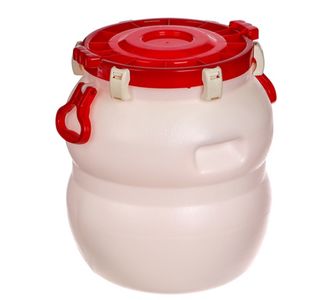 Бочка пластмассовая 30л герметичная с широким горлом с зажимами Д-275мм