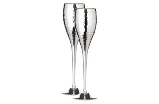 Набор фужеров для шампанского Edzard Додо 200мл, Н23 см, 2 шт, посеребрение