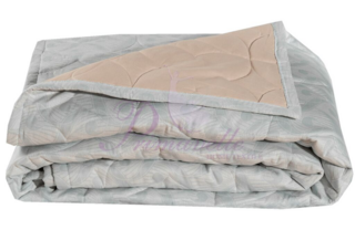 Одеяло-покрывало Organic Cotton серо-голубой, размер 150x220