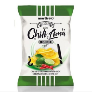 Картофельные чипсы Martirelo с солью со вкусом перца чили и лайма Patata frita sabor a chili y lima, 120 гр