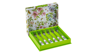 Набор вилок десертных Portmeirion Ботанический сад 15 см, сталь нержавеющая, 6 шт., подарочная коробка