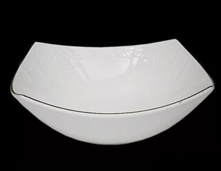 Квадратный салатник Lenardi MARIA GOLD  в подарочной упаковке, фарфор, 18 см