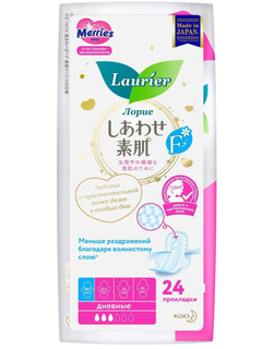 Laurier F Женские дневные супертонкие гигиенические прокладки с крылышками 20,5 см, 24 шт.