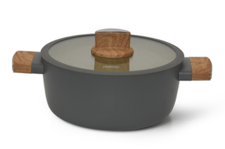 14471 FISSMAN Кастрюля ARIA 28x12,8см / 6,73л со стеклянной крышкой (алюминий)