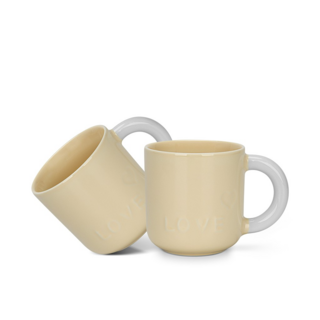 3741 FISSMAN Набор из 2-х кружек 400 мл YELLOW (фарфор)