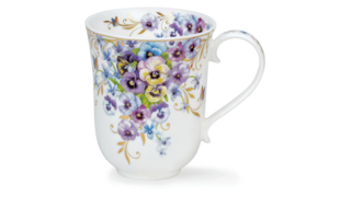 Кружка Dunoon Анютины глазки Бремор 330 мл, фарфор костяной