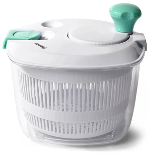 18661 FISSMAN Сушилка для салата и зелени 21x20x18 см, цвет АКВАМАРИН  (пластик)